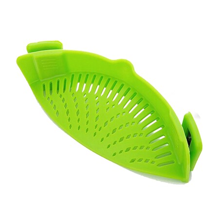 1947Kitchen Heat Resistance Easy Snap Silicone Kitchen Strainer, Green TI-SNSKS-GRE